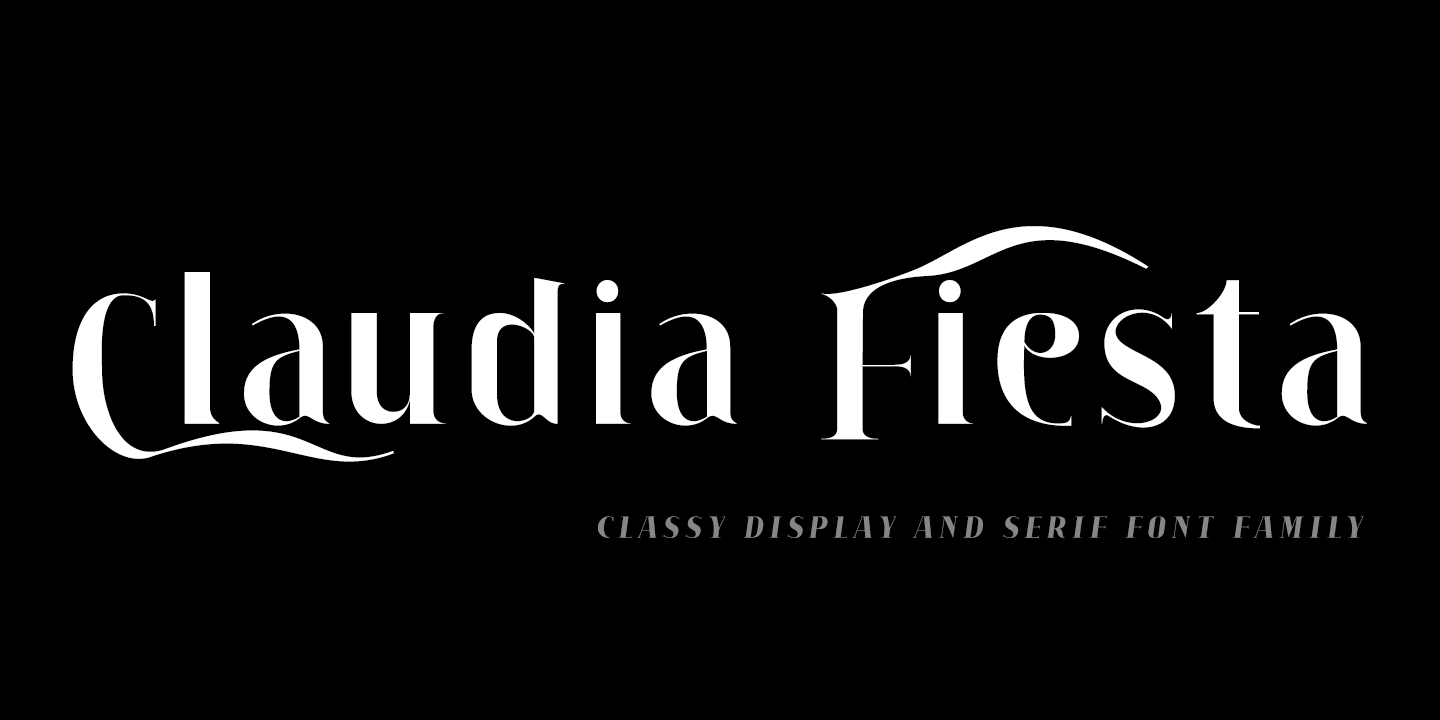 Przykład czcionki Claudia Fiesta Italic